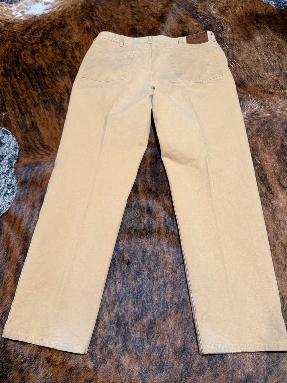 Orvis Sporting Traditions Mens 36/32 Tan Cotton Canvas Duck Pants 34HX Heavy
